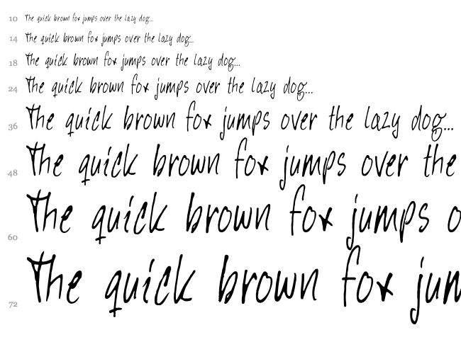 DK Hey Comrade font waterfall